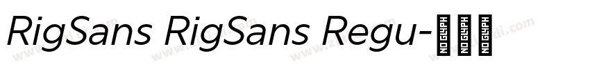 RigSans RigSans Regu字体转换 RigSans RigSans Regu字体转换
